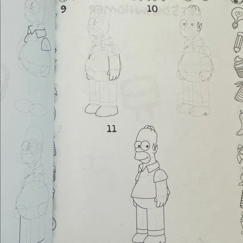 The Simpsons How To Draw Book - Pink Cover Kids Beginners Cartoon Art Book Gift